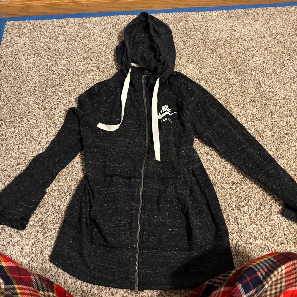 Nike Women's Black Zip-Up Hoodie